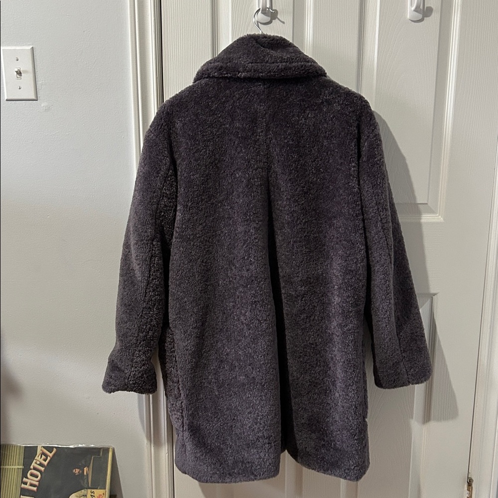 Anthropologie Purple Faux Fur Teddy Jacket - Picture 4 of 10